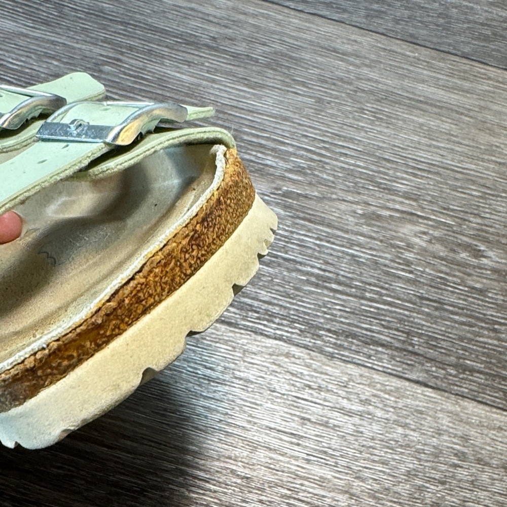 Women's Mint Green Double Strap Sandals size 37 (j154) - Picture 9 of 11
